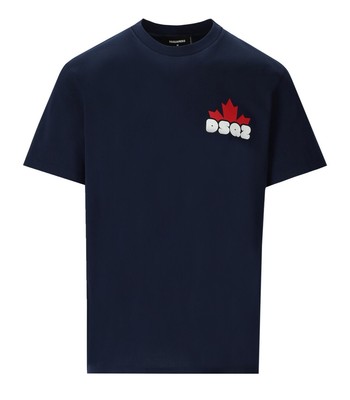 

Dsquared2 Dsq2 Свободный крой Темно-синяя футболка Мужчина, Синий, S74GD1200-S23009-478