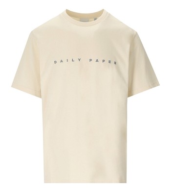 

Белая мужская футболка Daily Paper Alias Birch, Цвет слоновой кости, 2322052-WHT