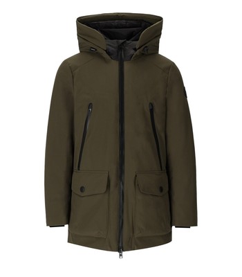 Мужская зеленая парка Woolrich Soft Shell в стиле милитари