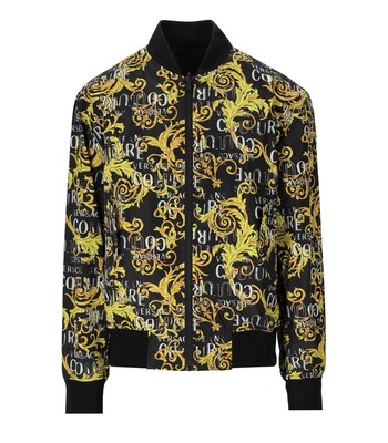 

Черный двусторонний бомбер Versace Jeans Couture Logo Couture Мужской, 74GASD17-CQS51-G89