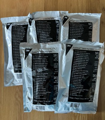 3M Scotchcast Quick Step Double Sided Felt Precut Splint 3 x 35 Inches. Lot 5