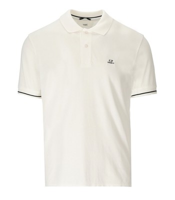 Cp Company Tacting Piquet Creme Polo Shirt Man