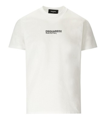 

Dsquared2 Mini Logo Классная белая футболка для мужчин, Белый, S74GD0946-S23009-100