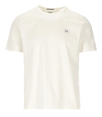 

Cp Company Light Jersey 70/2 Не совсем белая футболка для мужчин, Белый, 14CMTS352A-006374G-103T
