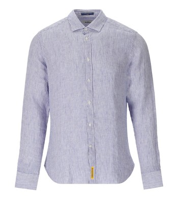 

Bd Baggies Brookling Blue White Striped Shirt Man, Синий, B12024-04-H003-10579