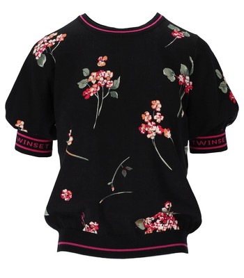 

Twinset Bouquet Черный Джемпер с короткими рукавами Женщина