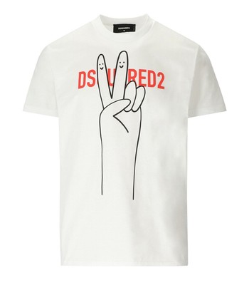 

Dsquared2 Cool Fit Белая футболка для мужчин, Белый, S74GD1160-S23009-100