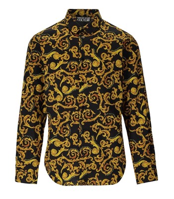 

Versace Jeans Couture Sketch Couture Черная рубашка для мужчин, Черный, 74GAL2S1-NS196-G89