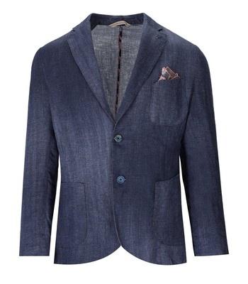 

Однобортный жакет Bob Slight Blue Linen Man, Синий, SLIGHT222-T222-BLU