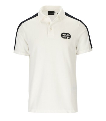

Рубашка поло Off-white с нашивкой Emporio Armani, Белый, 3R1F77-1JCYZ-0101