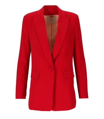 

Красный однобортный блейзер Twinset Woman, 231TP2391-00456