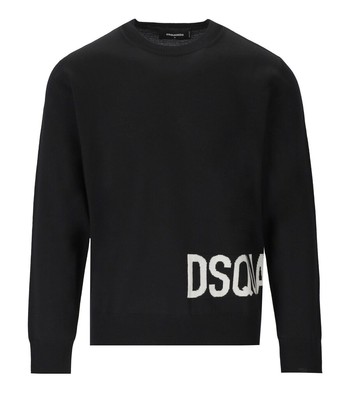 

Dsquared2 Dsq2 Черный джемпер с круглым вырезом Мужчина