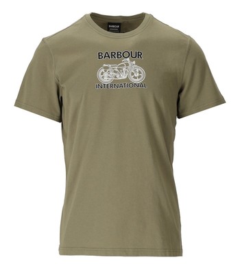 Футболка Barbour International Lens Tee Зеленая мужская футболка