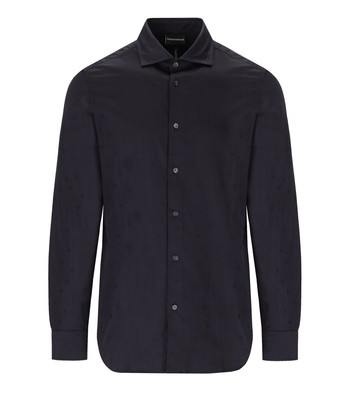 

Синяя рубашка с монограммой Emporio Armani для мужчин, Синий, 6R1C86-1NVYZ-F961