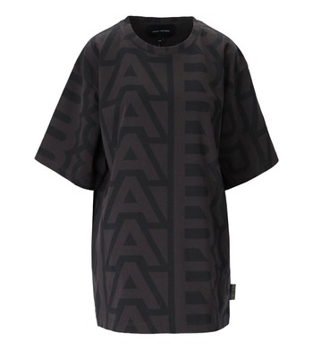 Marc Jacobs The Monogram Big Black Charcoal Футболка унисекс, Grey, C602C08RE22-084