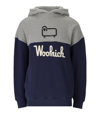 

Woolrich Color Block Синий Серый Толстовка Мужчина