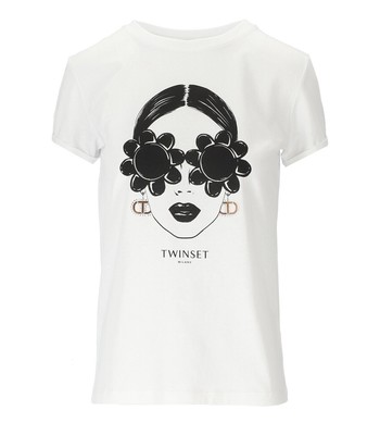 

Twinset Donna белая футболка женщина, Белый