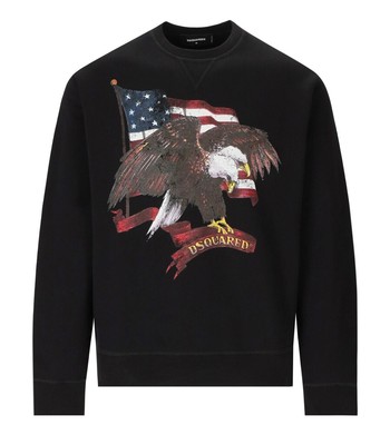 

Dsquared2 D2 крутая черная толстовка для мужчин, Черный