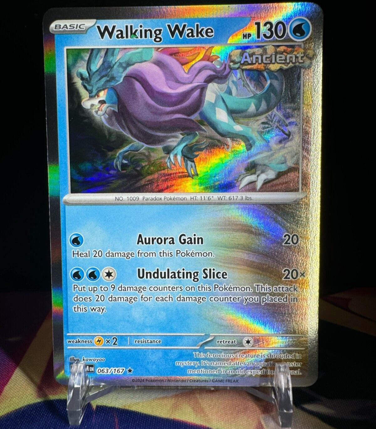 Walking Wake 63/167 Holo Rare Twilight Masquerade Pokémon
