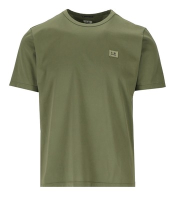 

Светлая майка Cp Company 70/2, зеленая футболка мужская, Зеленый, 14CMTS352A-006374G-648