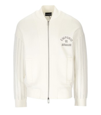 

Emporio Armani Off-white Толстовка в тонкую полоску Мужчина, Белый