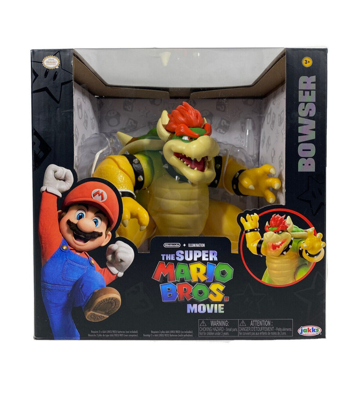 The Super Mario Bros Movie Bowser 7" Figure With Fire