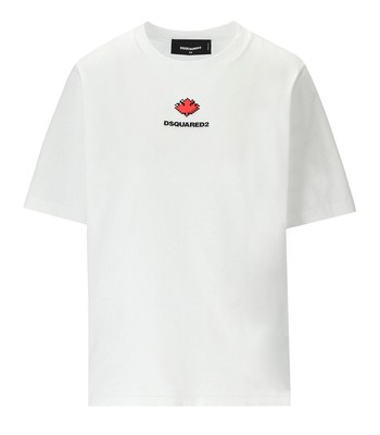 

Женская белая футболка Dsquared2 Easy Fit, Белый