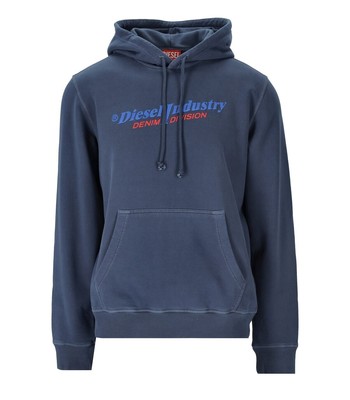 

Diesel S-ginn-hood-ind Blue Hoodie Man, Синий