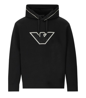 

Мужской черный худи Emporio Armani Eagle