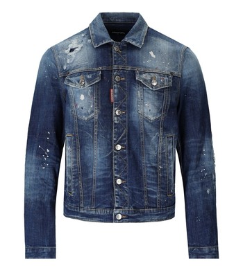 

Dsquared2 Dan Jean Синяя джинсовая куртка Мужчина, Синий, S74AM1425-S30342-470