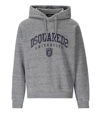 Dsquared2 Cool Fit Melange Grey Hoodie Man