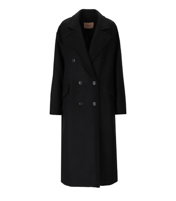 

Женское двубортное пальто Twinset Long Black, Черный, 222TP2061-00006