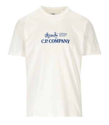 

Cp Company Jersey 24/1 Graphic Off-white T-shirt Man, Белый, 14CMTS363A-005431H-01V01