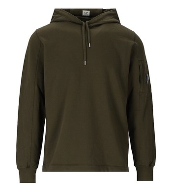 

Cp Company Легкая флисовая военная зеленая толстовка с капюшоном для мужчин, Зеленый