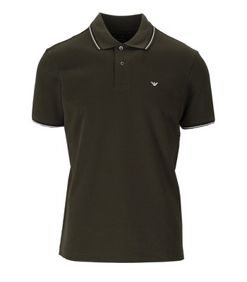 

Зеленая рубашка поло в стиле милитари Emporio Armani Essential Мужская, Зеленый, 8N1FB3-1JPTZ-0558