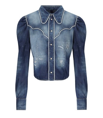 

Dsquared2 Cowboy Blue Denim Shirt Женщина, Синий