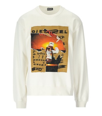 

Diesel S-macs-poff Off-white Толстовка Мужчина, Белый