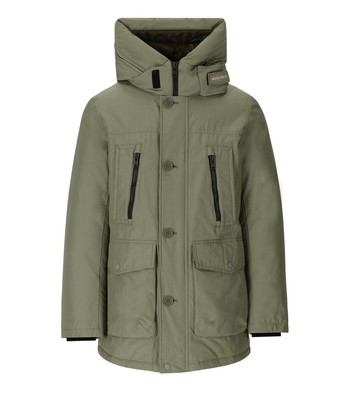 

Мужская зеленая парка Woolrich Ramar Arctic Sage, Зеленый, CFWOOU0866MRUT0001-TGR