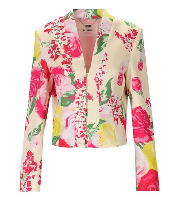 

Blugirl Многоцветный укороченный пиджак с цветочным принтом Женский, Multicolor, RA3146T3405-C3240