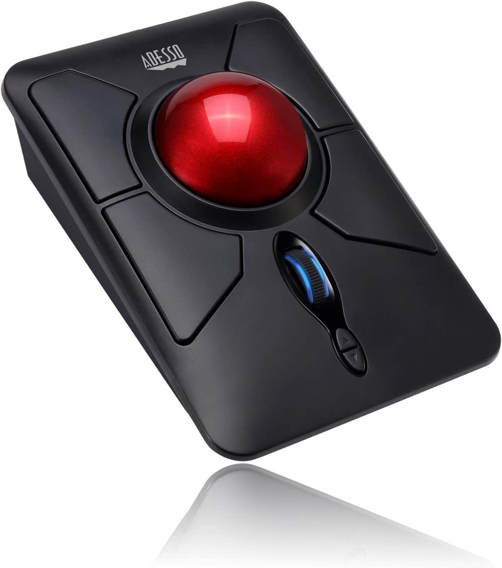 Wireless Ergonomic Finger Trackball Mouse with Nano USB Rece