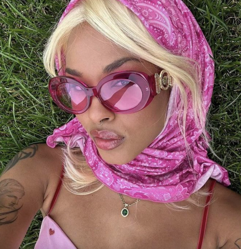 Pre-owned Versace Ve4426bu-5334-5-54 Pink Sunglasses