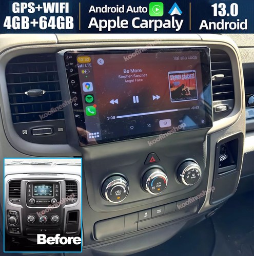 Android 13 Car Stereo for Dodge RAM 1500 2500 3500 2013 2014 2015 2016 2017 2018