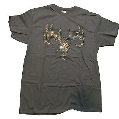 Green Buck Wear Camo Deer T-Shirt- Men's Large New w/ Tags #32