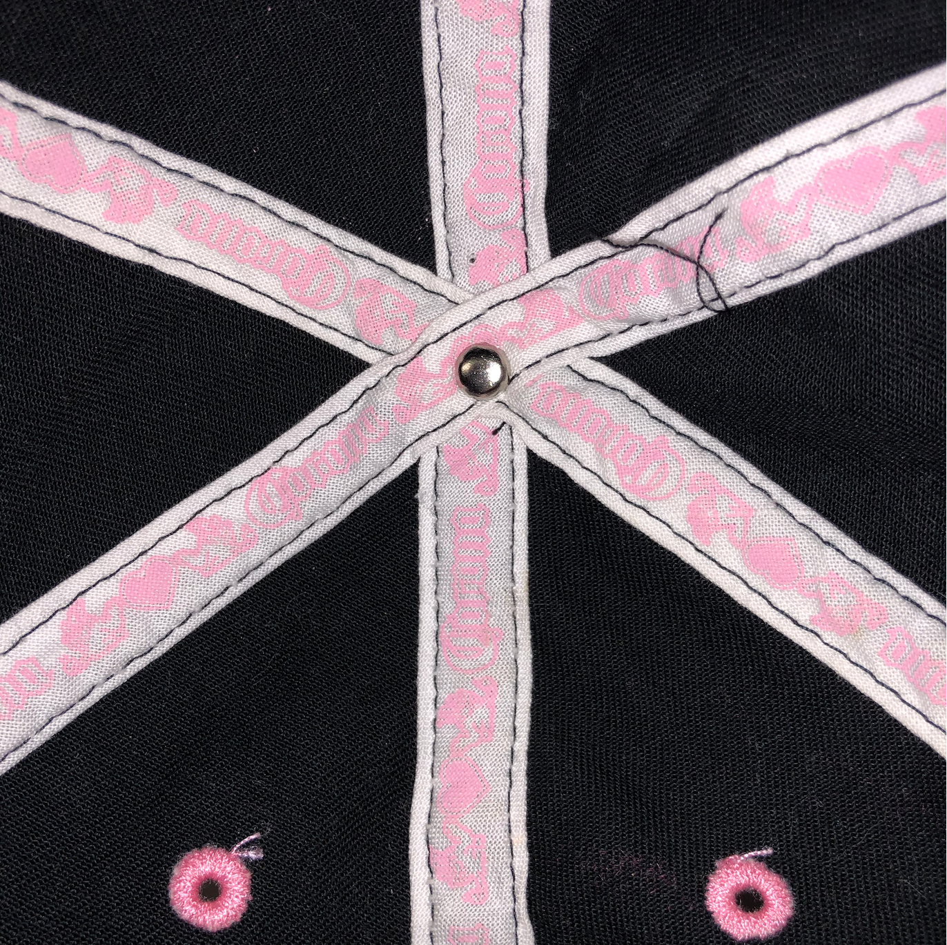 Corona BioDomes Headgear Black Pink Bling Rhinestone Women's Baseball Hat Cap