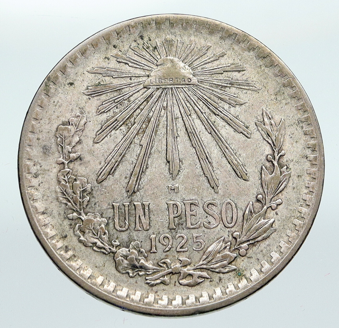 No.１アンティーク メキシコ硬貨 peso【早い者勝ち】 1925 M MEXICO Large Eagle Liberty Cap Mexican Antique Silver 1