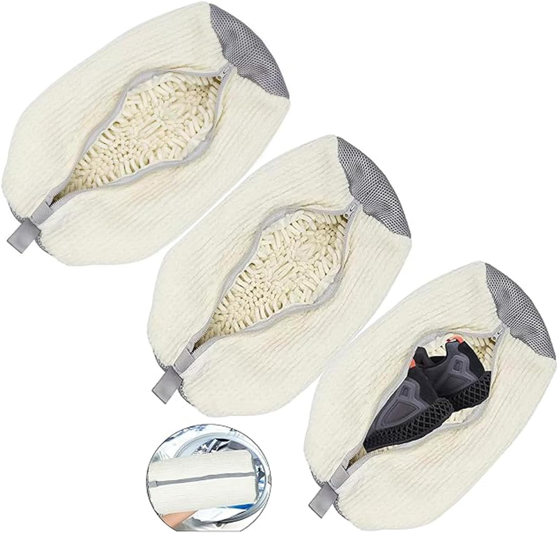 Shoe Washing Machine Bag: Laundry Shoe Bag for Washer and Dryer - 3Pc Reusable S
