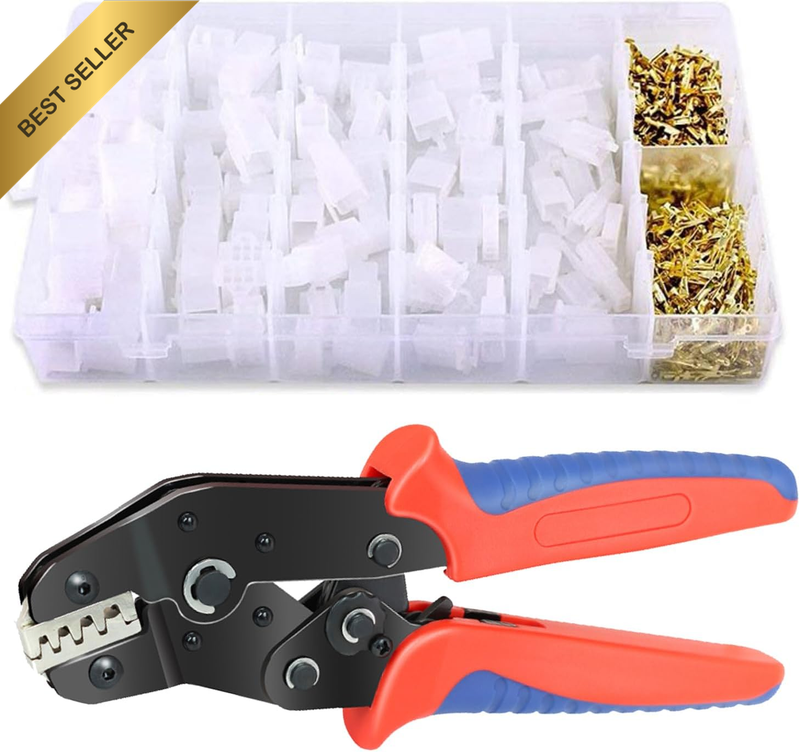 Wire Terminal Crimping Tool Kit;Ratcheting Wire Crimper (0.5-1.5Mm²) & 580PCS Fe