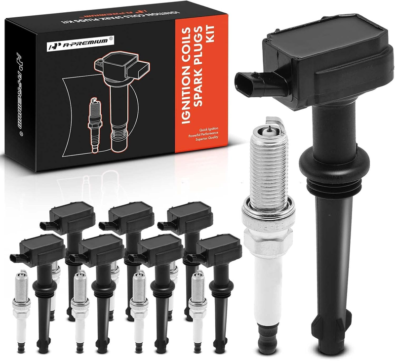 8 Ignition Coil Pack and Iridium Spark Plugs for Rover Range Rover 2010-2012