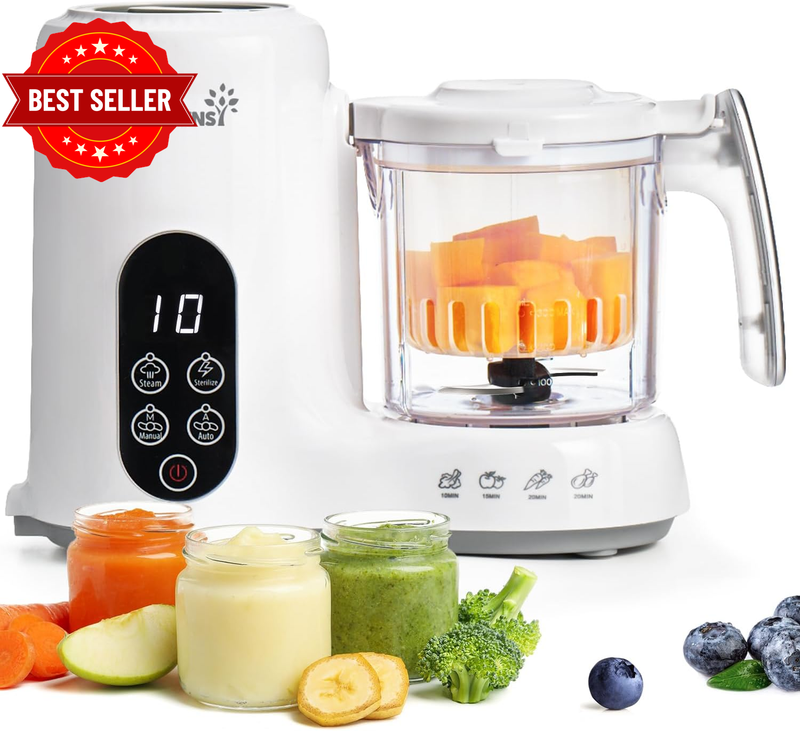 Baby Food Maker with Steam Basket, One Step Baby Food Processor Steamer Puree Bl