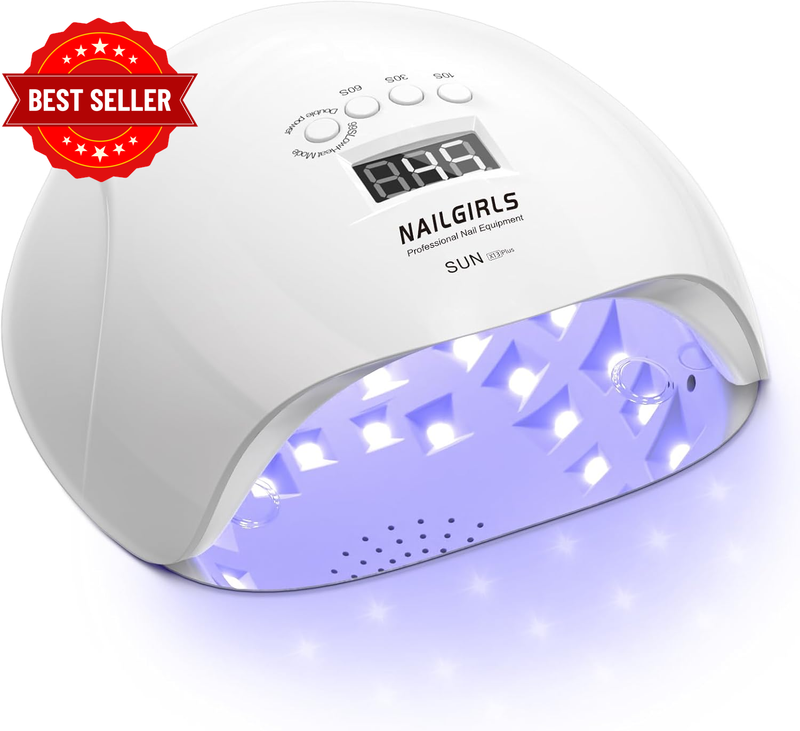 UV LED Nail Lamp,  150W Nail Dryer for Gel Nail Polish 4 Timer Setting with Auto